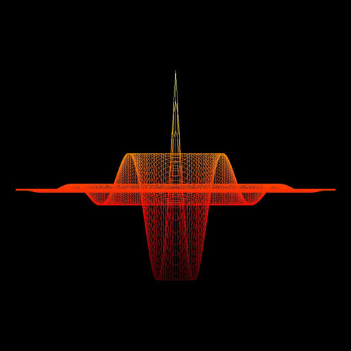 Screen capture of GLgraph, a 3D graphing application written using Perl OpenGL.